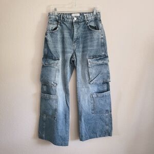Cotton on cargo wide leg jeans
